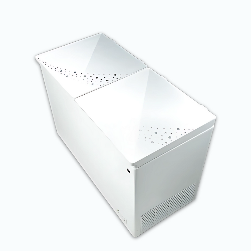 PEL Arctic Crystal Deep Freezer – Twin Door, 370 L – -33 °C Ultra Freeze, Copper Evaporator