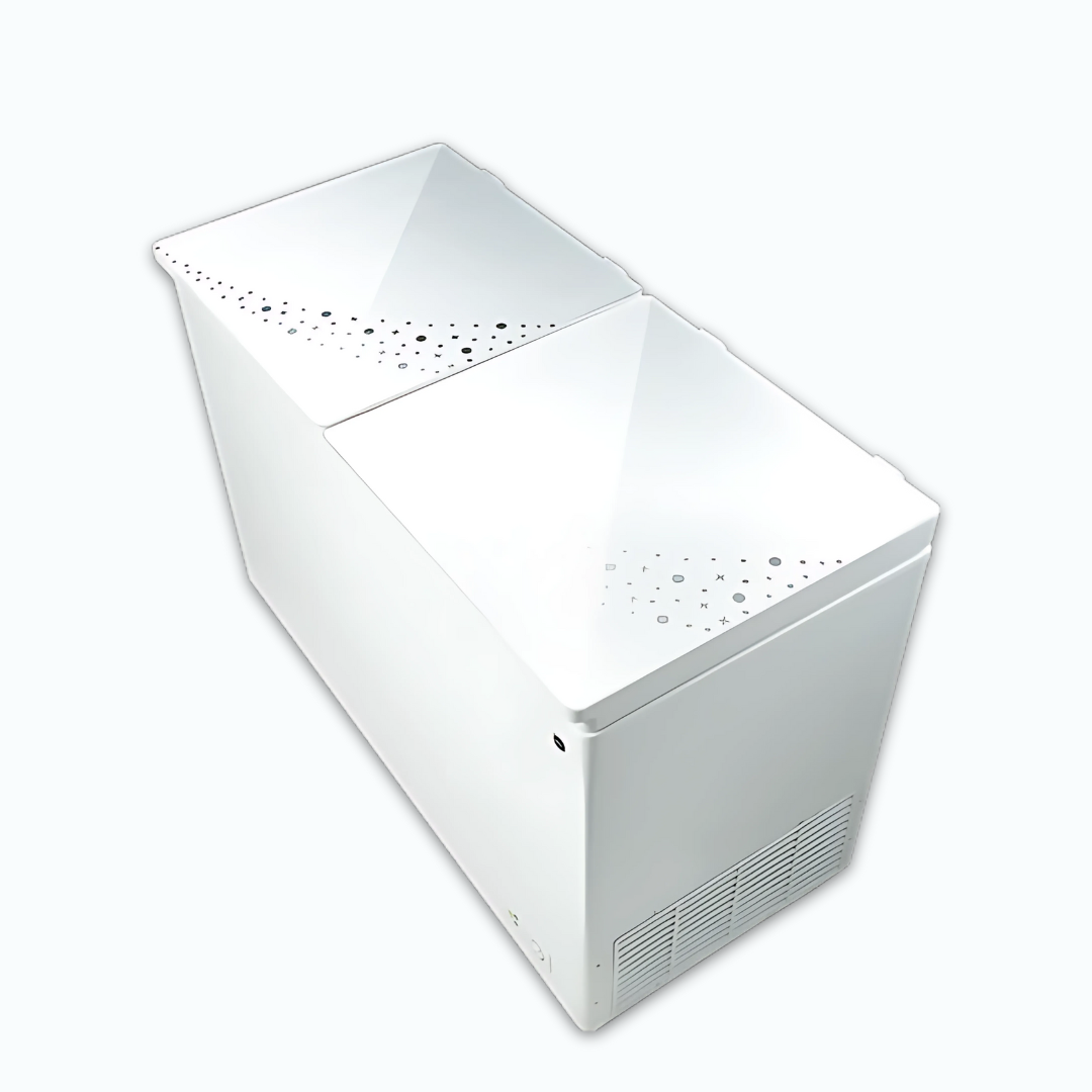 PEL Arctic Crystal Deep Freezer – Twin Door, 370 L – -33 °C Ultra Freeze, Copper Evaporator